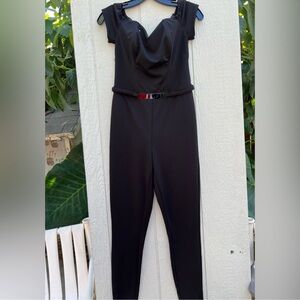 Guess jumpsuit off shoulder belt